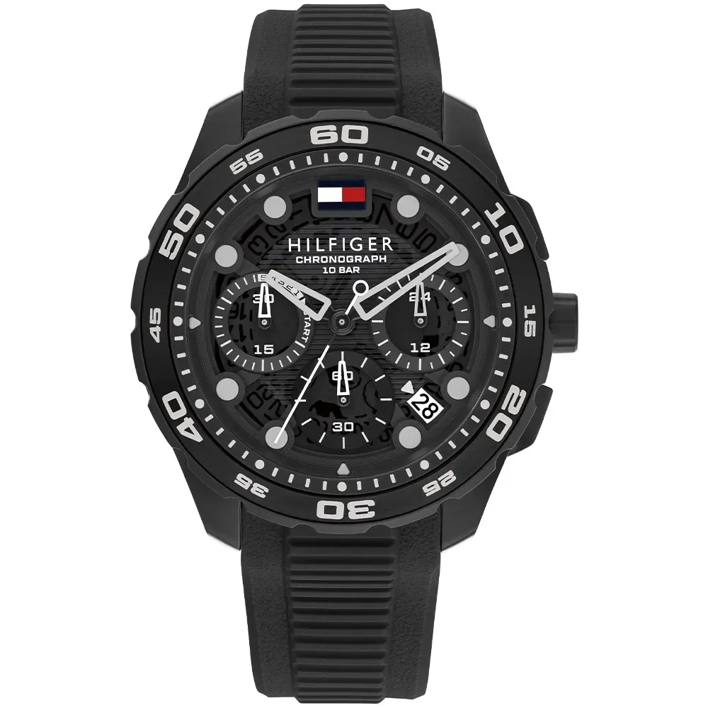 Relógio Tommy Hilfiger TH Regatta Masculino em Borracha Preto 1792233