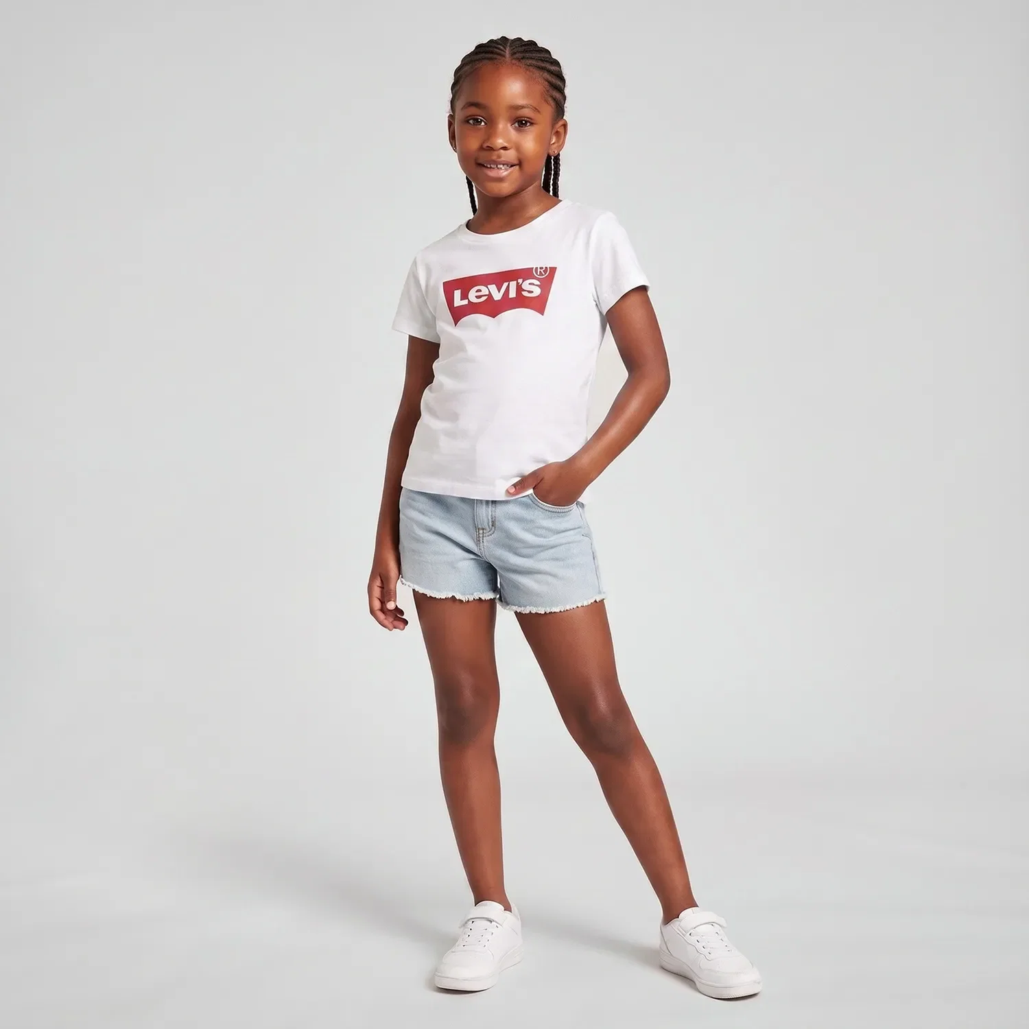 Camiseta Levi's® Infantil Batwing Branca