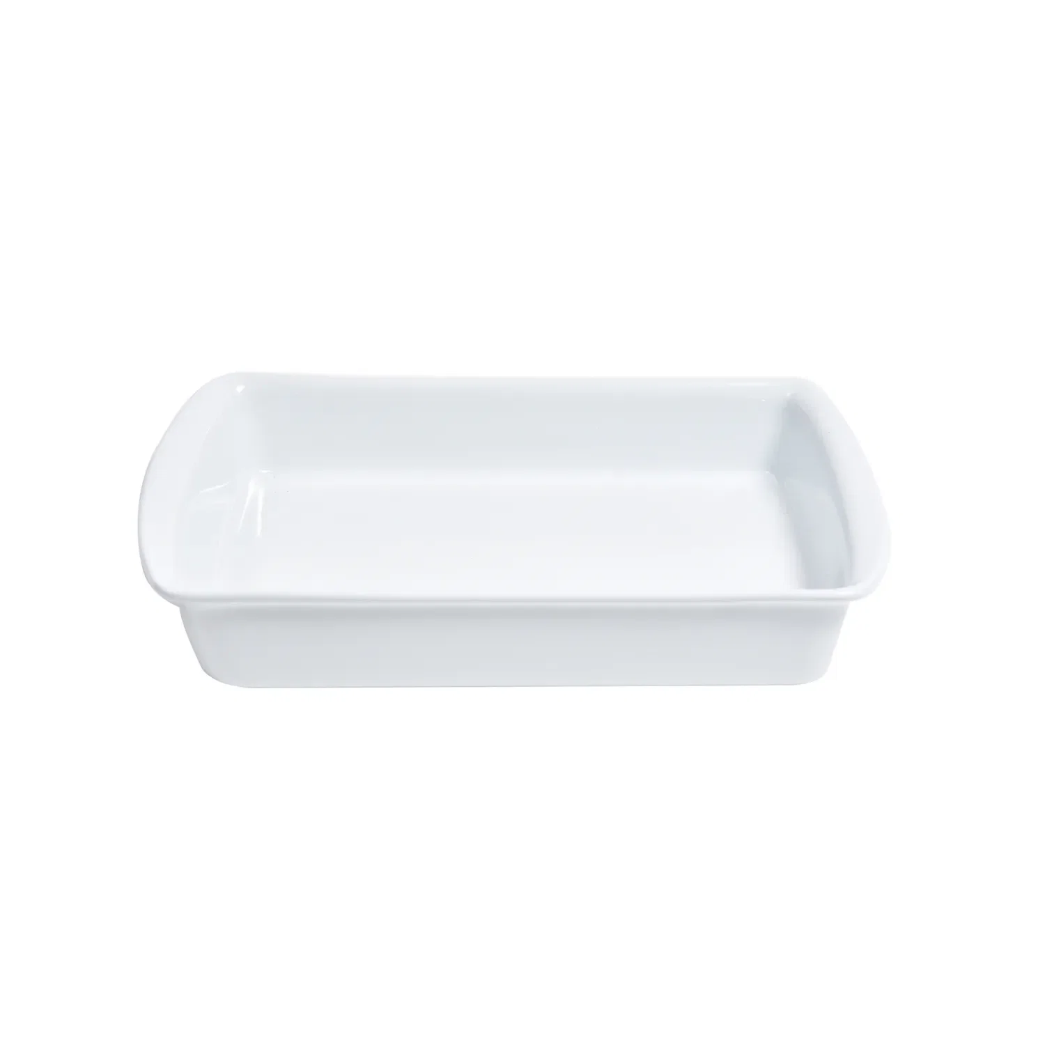 Travessa Retangular em Cerâmica 31x20cm 1,7L Kenya Branca