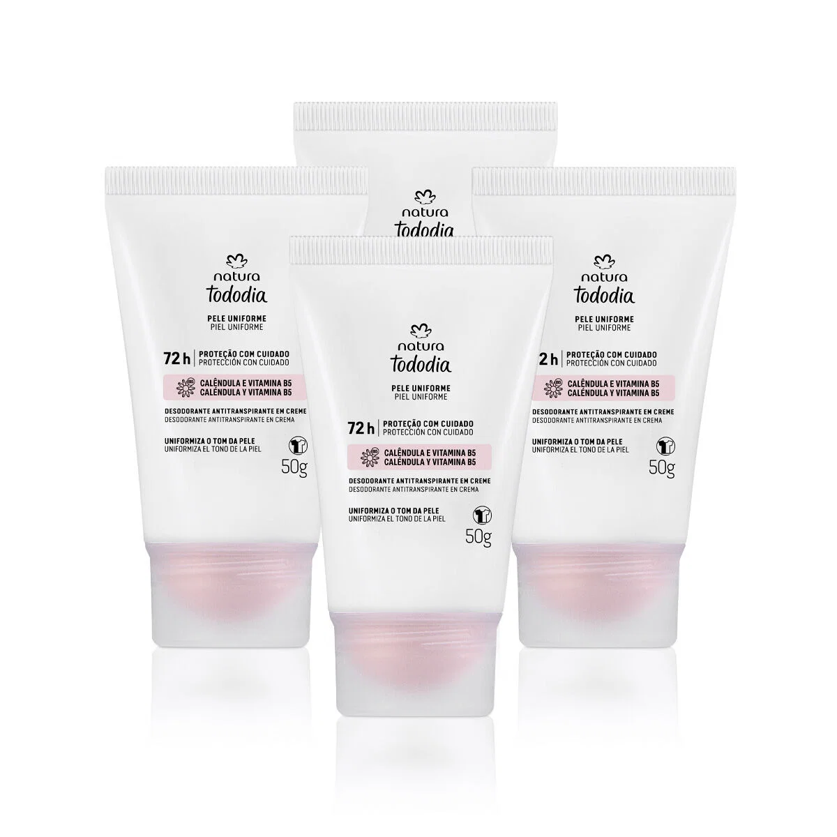 Kit Desodorante em Creme Tododia Pele Uniforme 4 produtos de 50 g