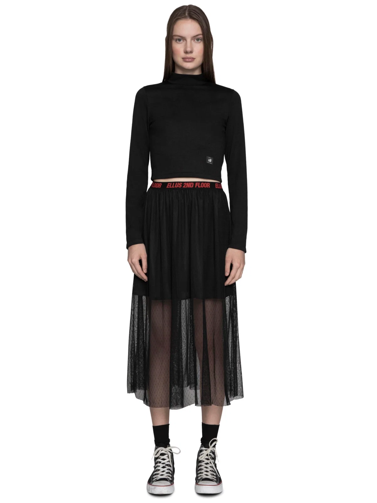 Saia Tule Little Dots Preto