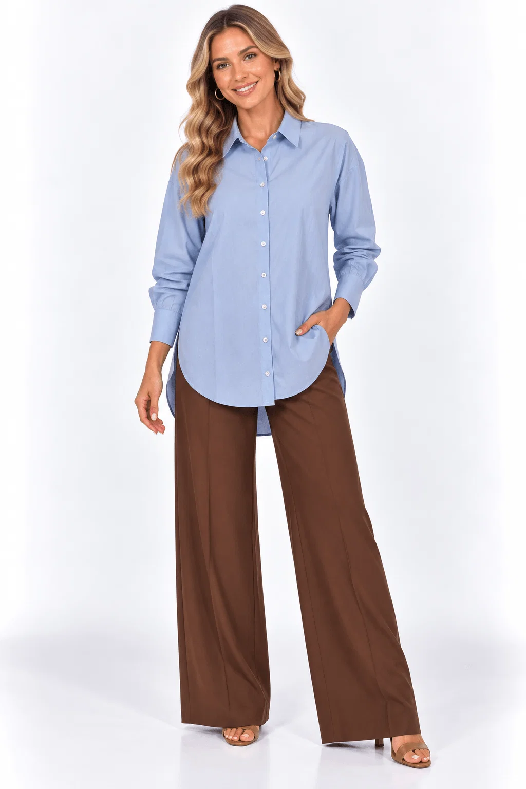 Camisa Fraldada Colors - Azul — imagem 1
