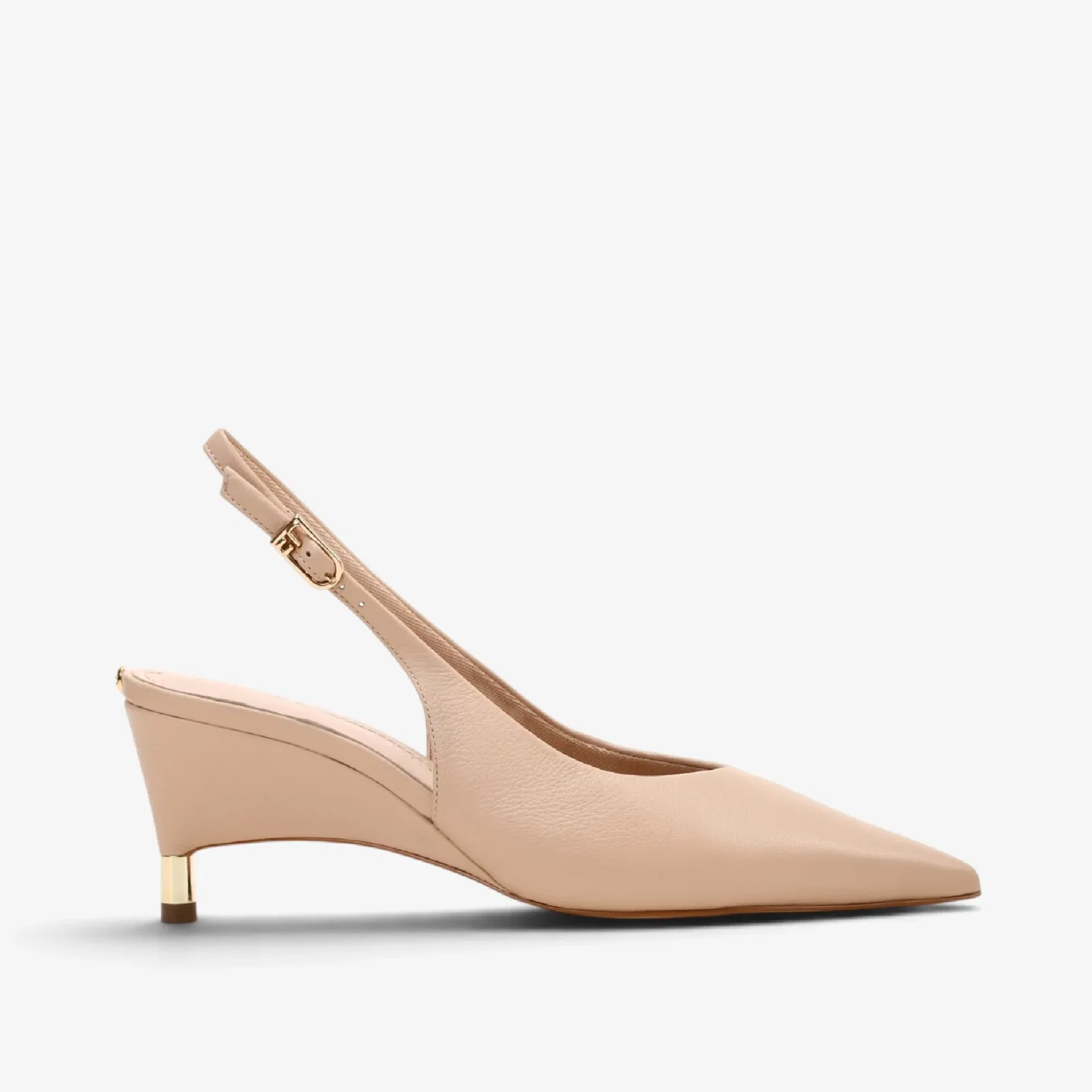 Slingback Nude Areia Couro — imagem 1