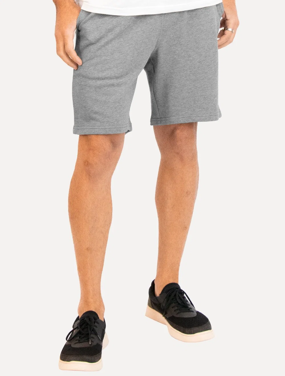 Bermuda Tommy Hilfiger Moletom Masculina Essential Terry Cinza Mescla