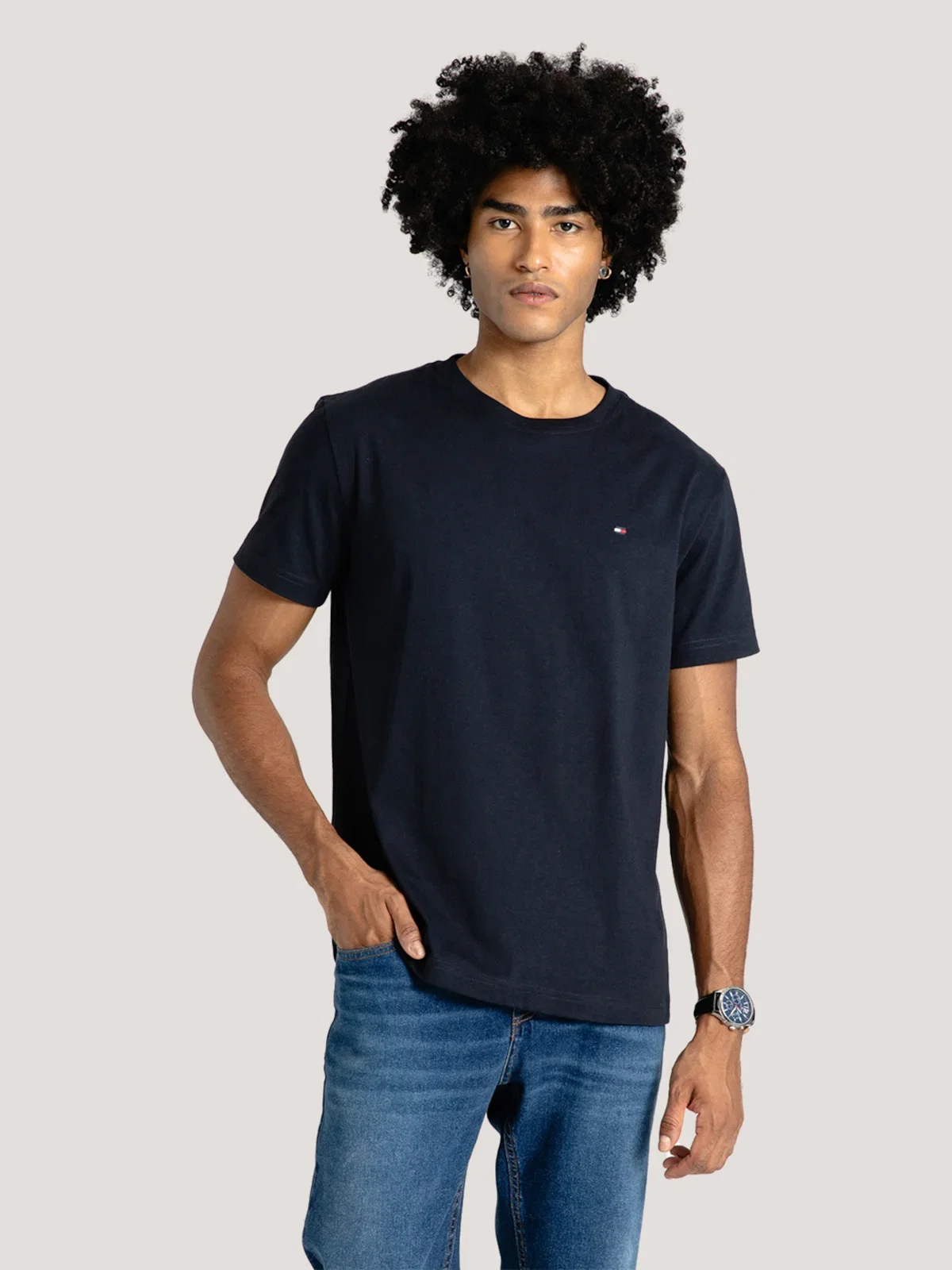 Camiseta Clássica TOMMY HILFIGER Gola C — imagem 1