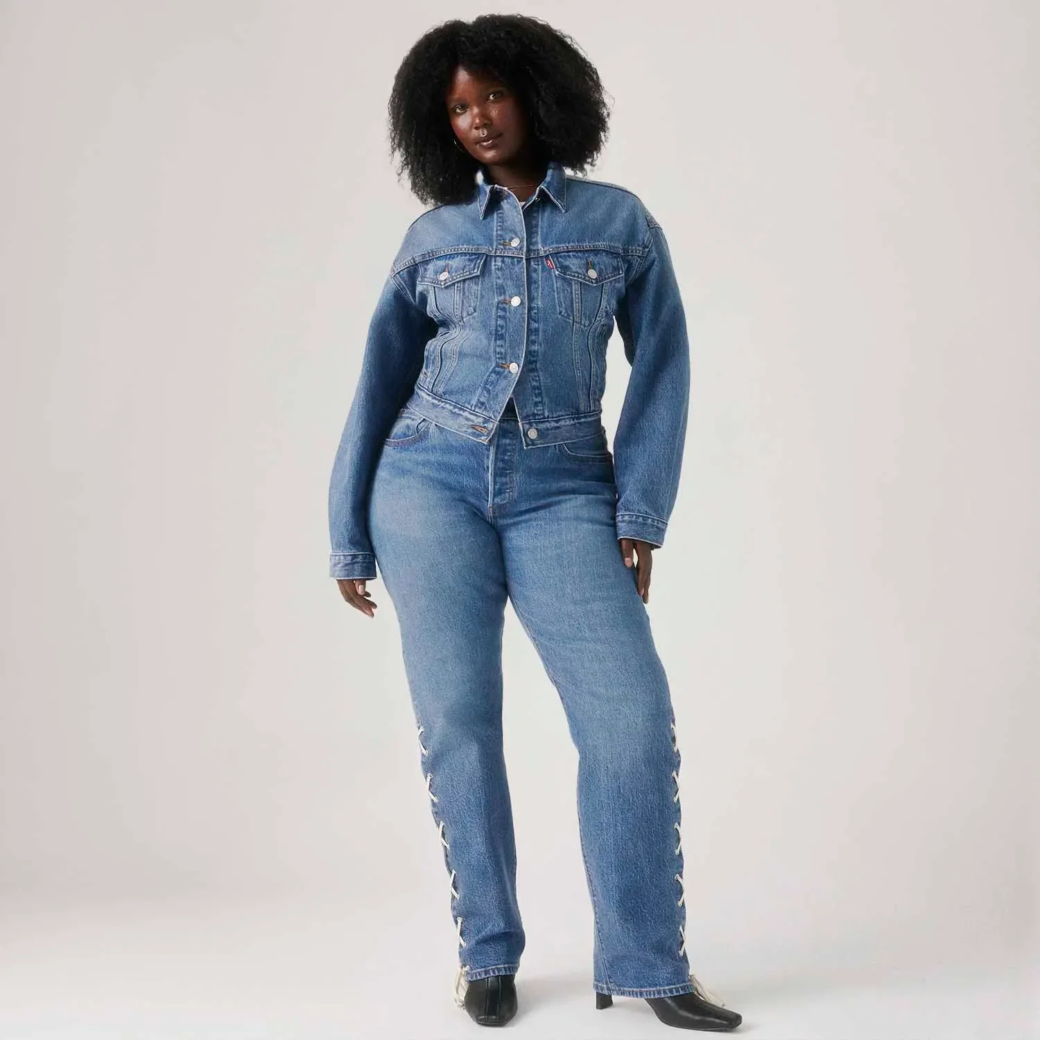 Calça Jeans Levi's® 501® Blue Lace Up Lavagem Média — imagem 1