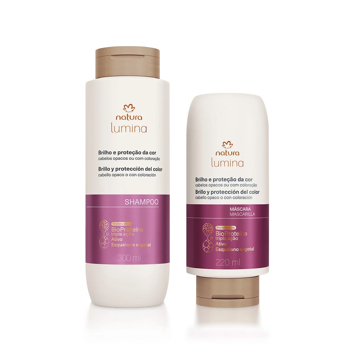 Kit Lumina Brilho e Proteção da Cor Shampoo e Máscara