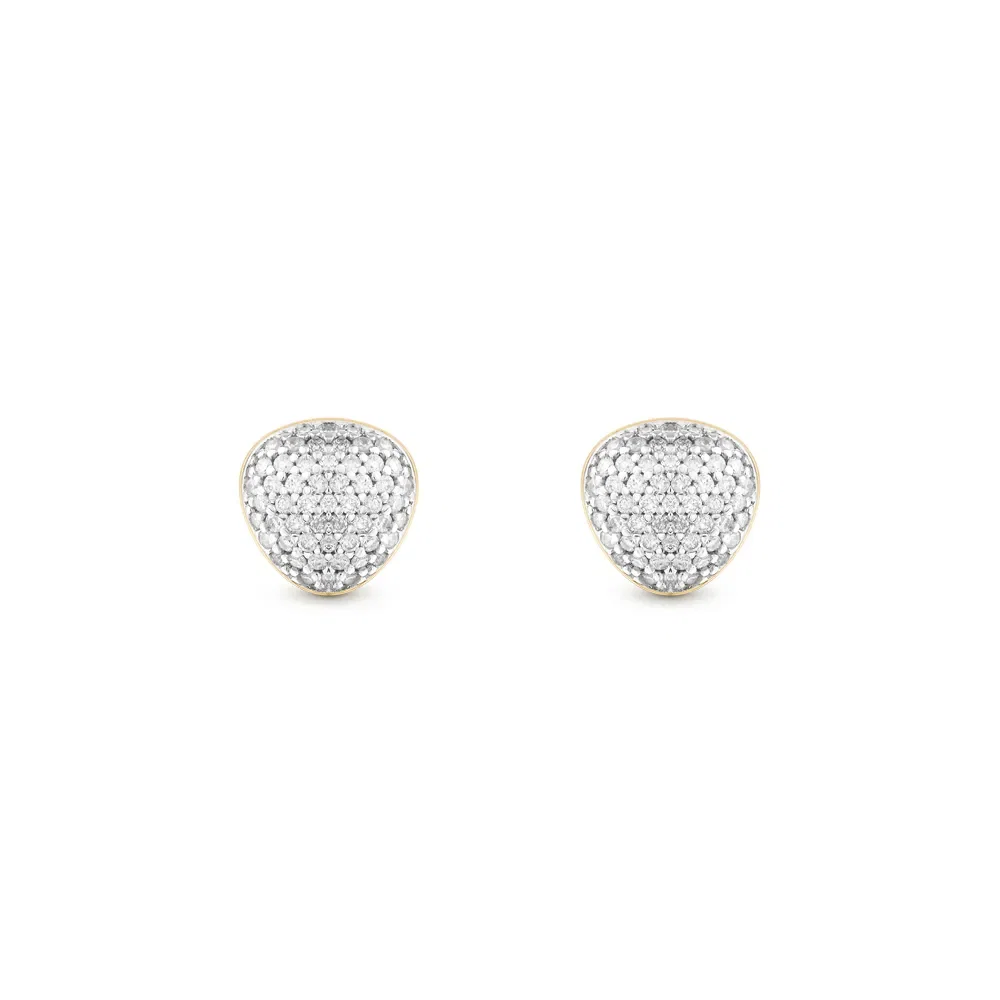 Brinco Bold em Ouro Amarelo 18k com Diamantes