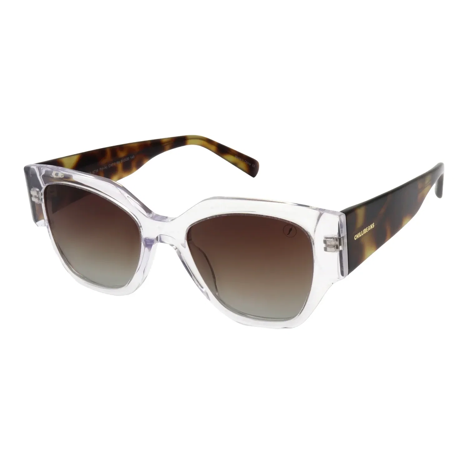 Óculos de Sol Feminino Chilli Beans Trend Quadrado Polarizado Degradê Marrom — imagem 1