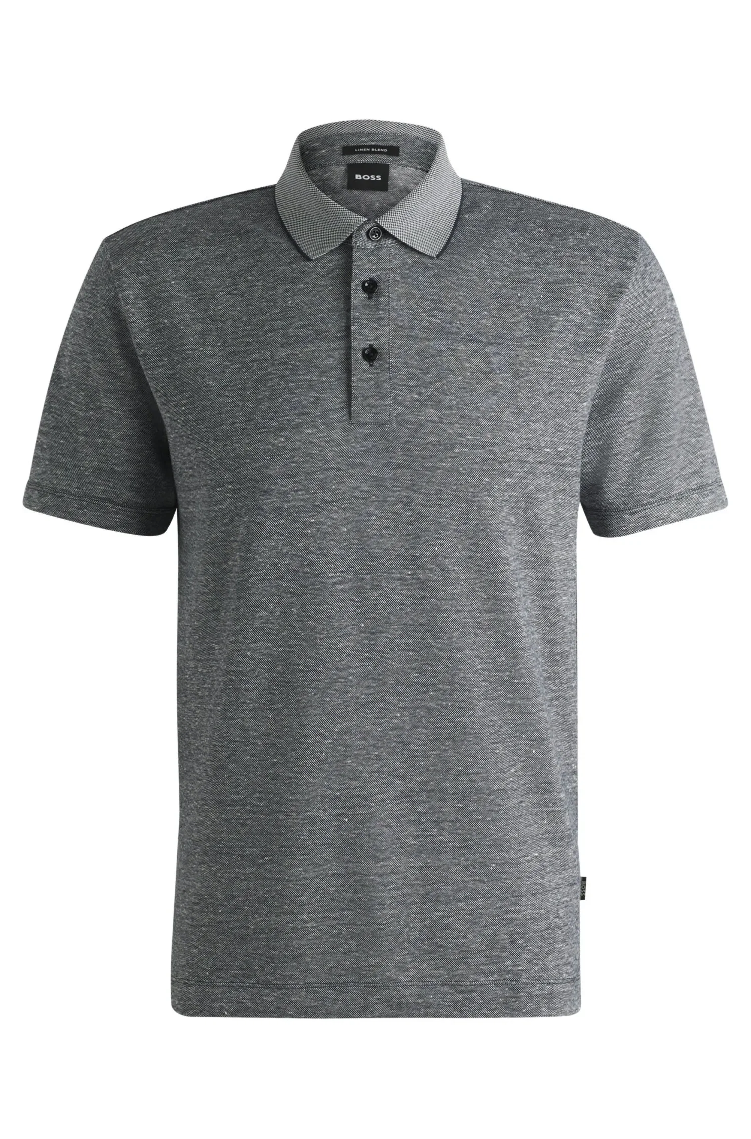 Polo De Malha Em Algodão E Linho