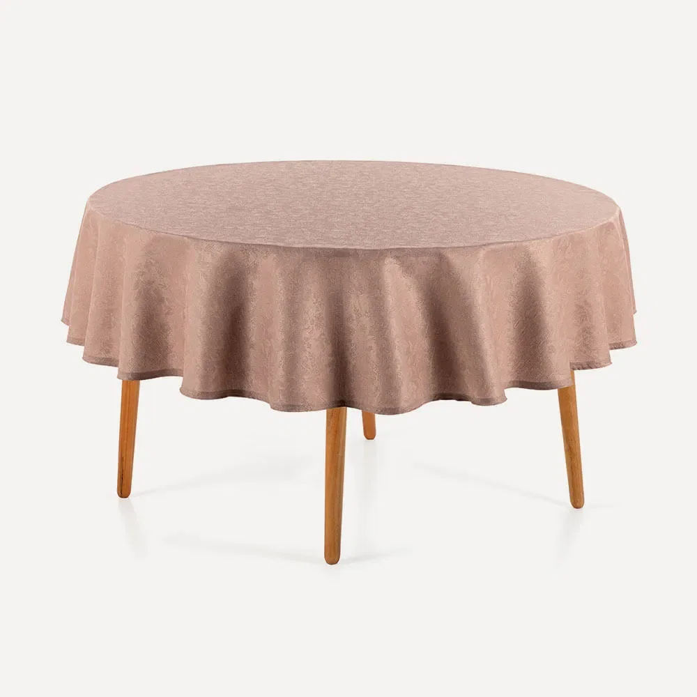 Toalha de Mesa Redonda 6 Lugares Delicata Rosa Vintage — imagem 1