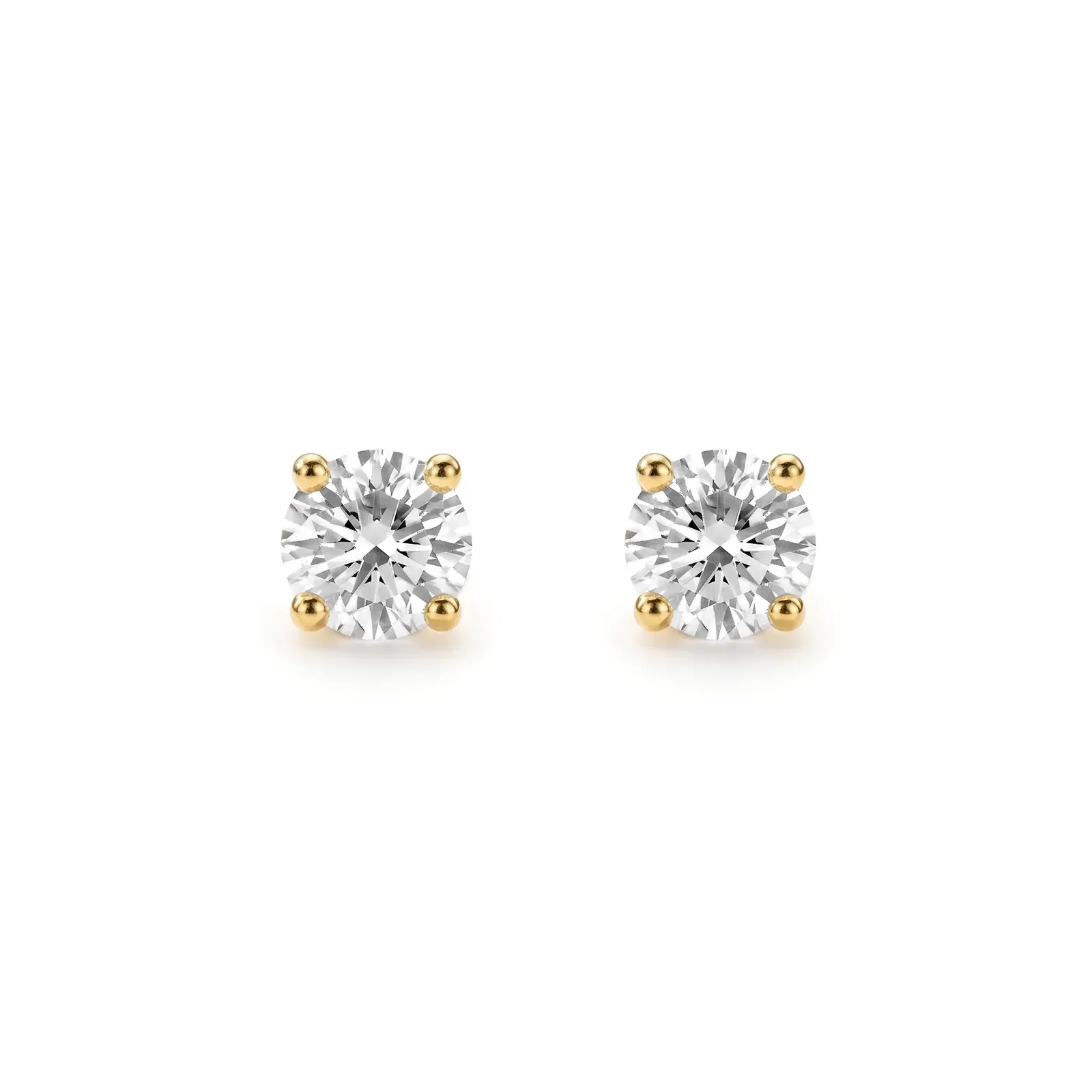 Brinco Solitário Forever em Ouro Amarelo 18k com 1ct de Diamante