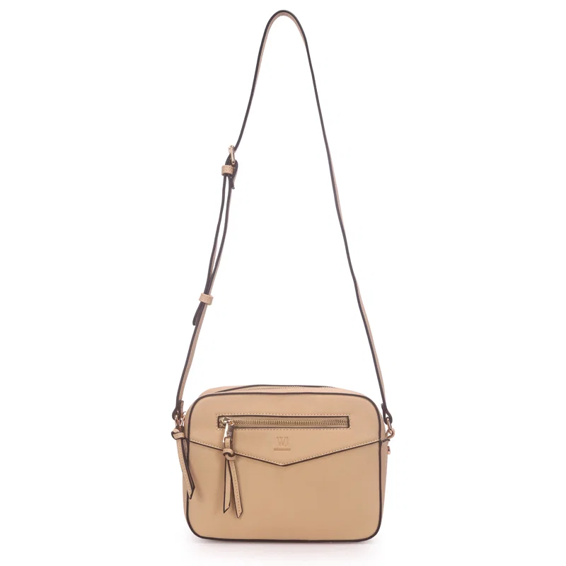 Bolsa Transversal Media Com Ziper Frontal