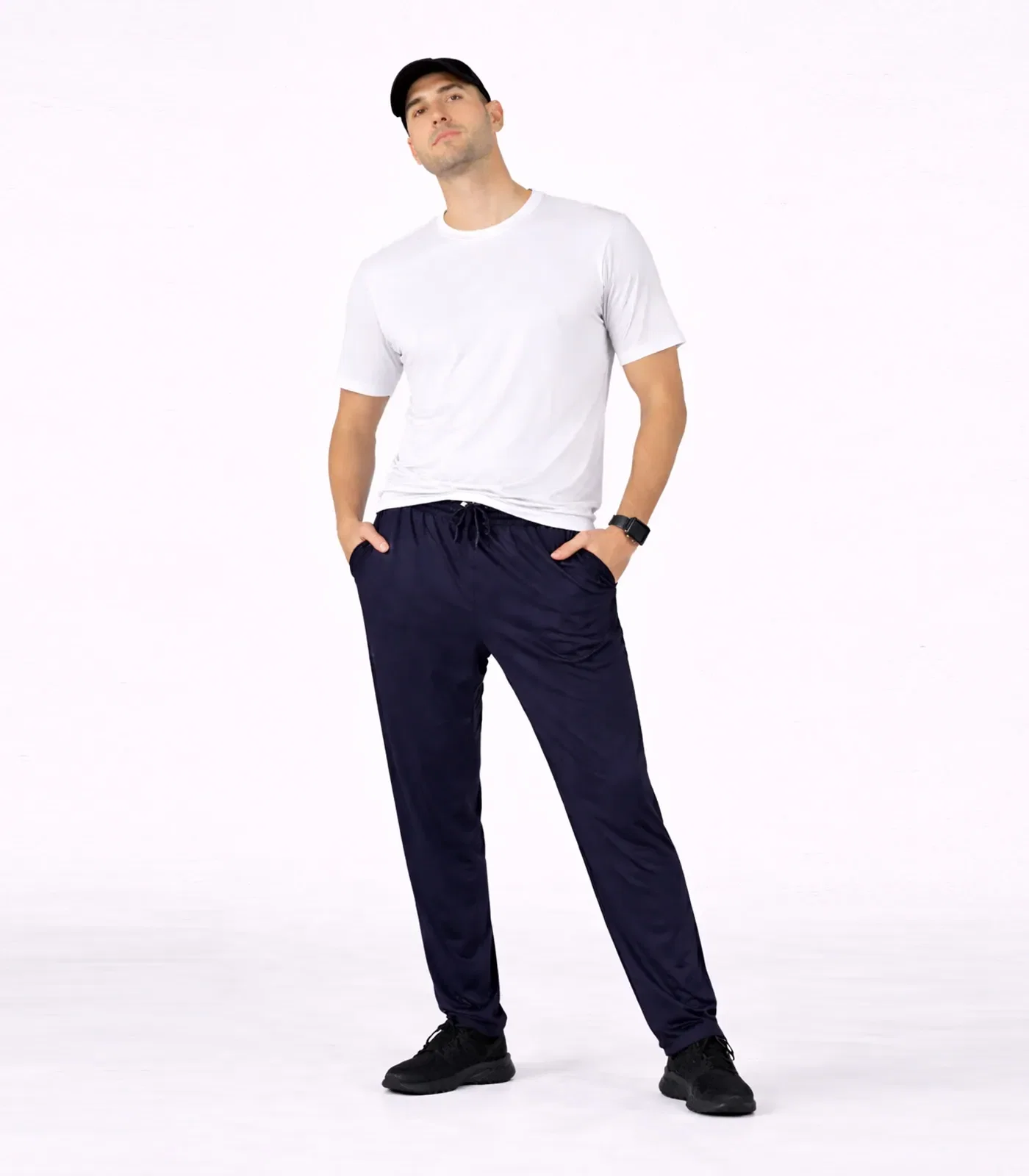 Calça Masculina Helanca Com Bolsos Rota Da Onda Azul