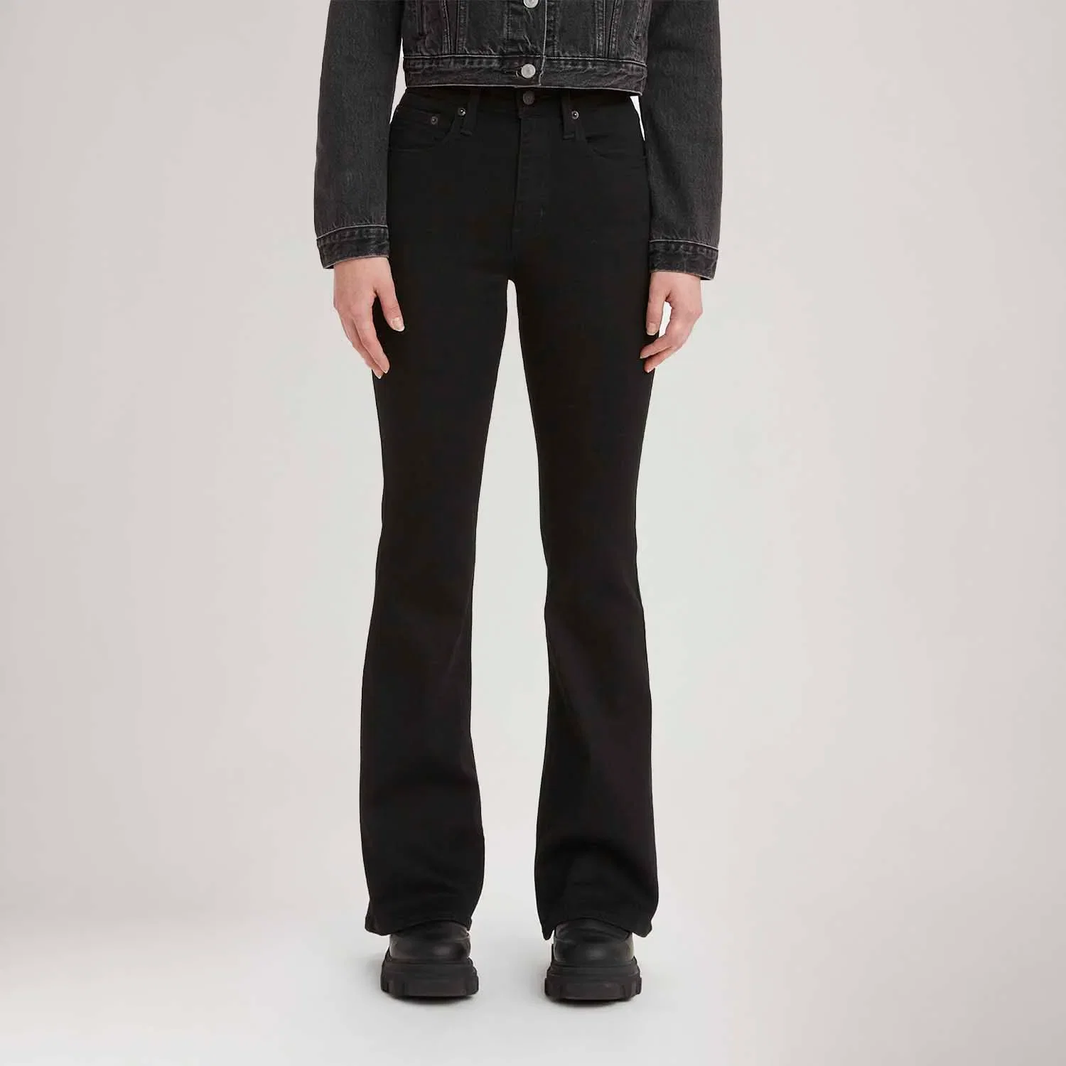 Calça Jeans Levi's® 726® High Rise Flare Preta — imagem 1
