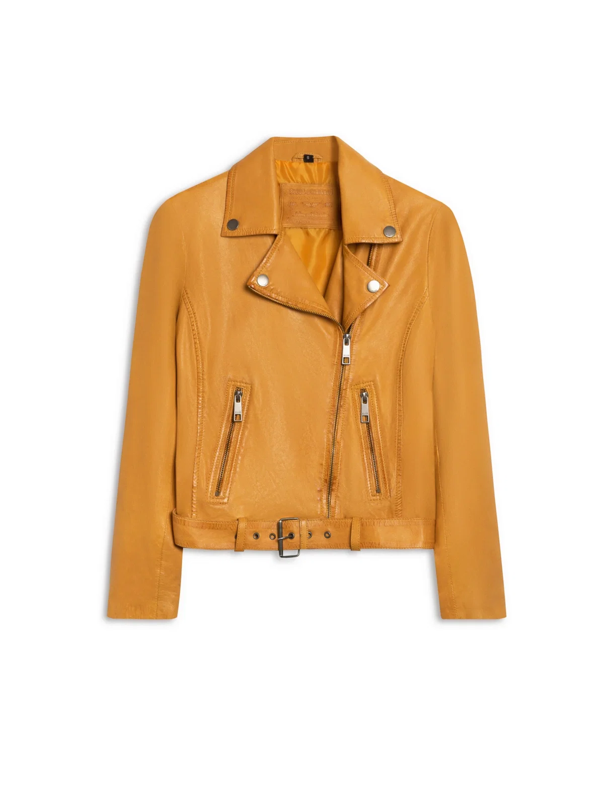 Jaqueta Leather Perfecto Mostarda