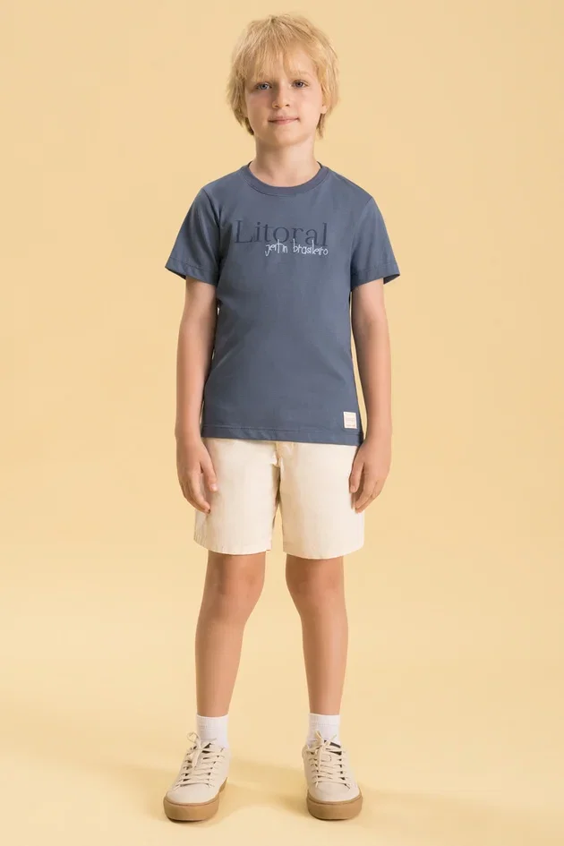 Camiseta Infantil Estampada Brasilidade em Algodão