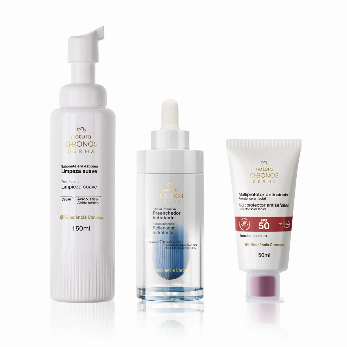 Kit Rotina Hidratação Chronos Derma (3 produtos) — imagem 1