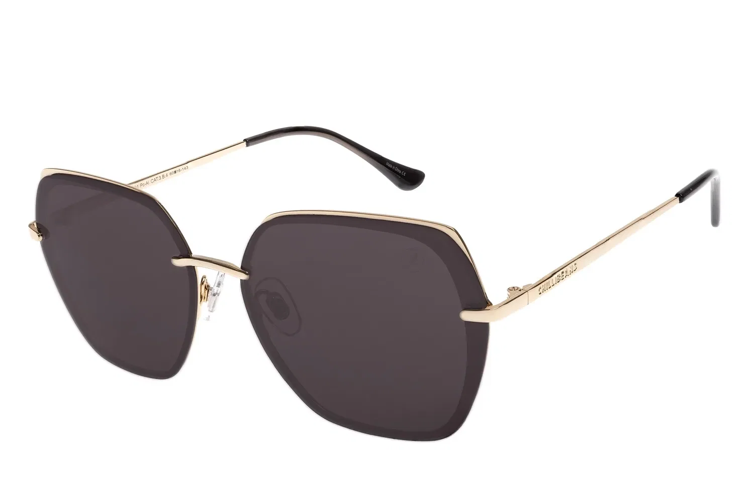 Óculos de Sol Feminino Chilli Beans Clássicos Quadrado Dourado