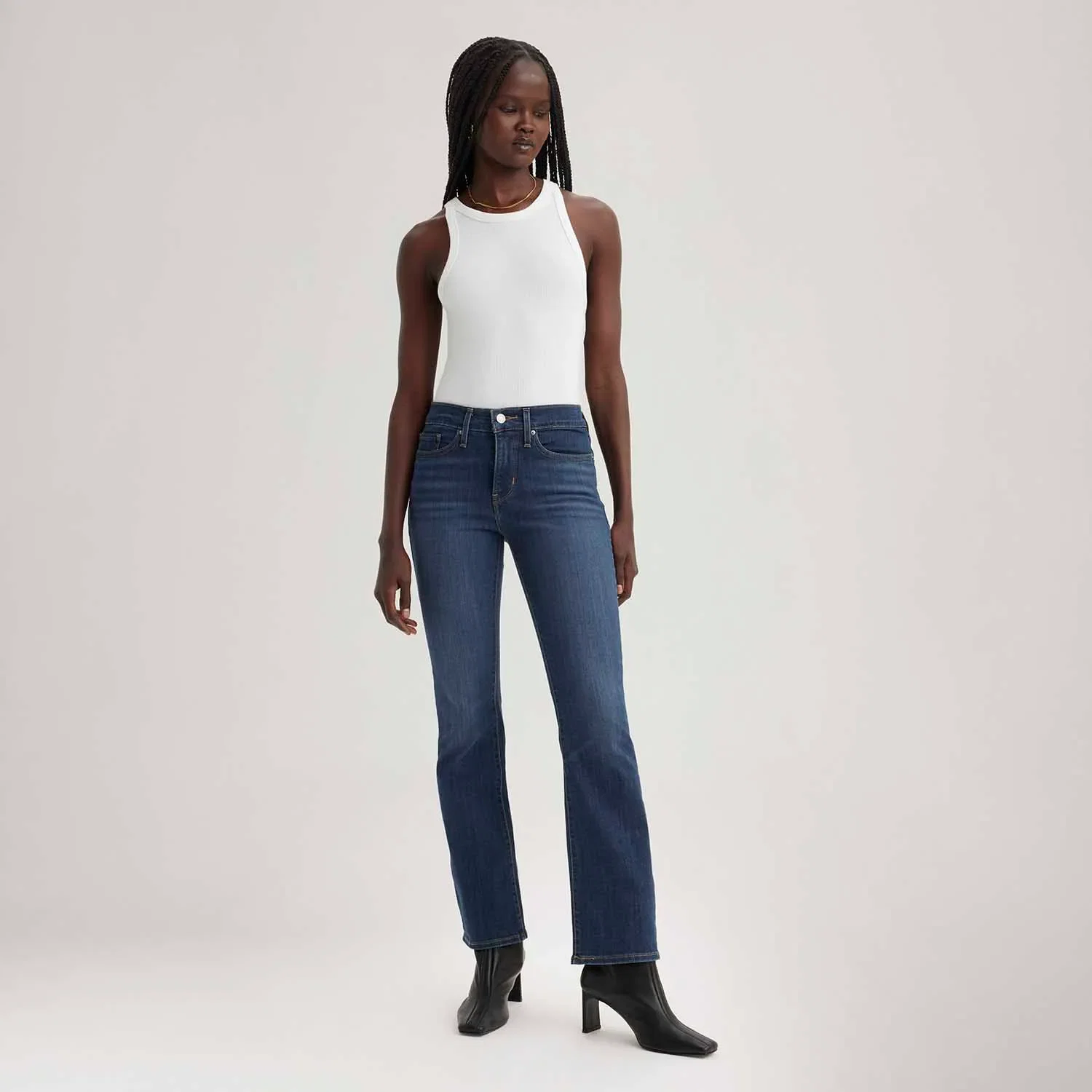 Calça Jeans Levi’s® 315® Shaping Bootcut Lavagem Azul Escura