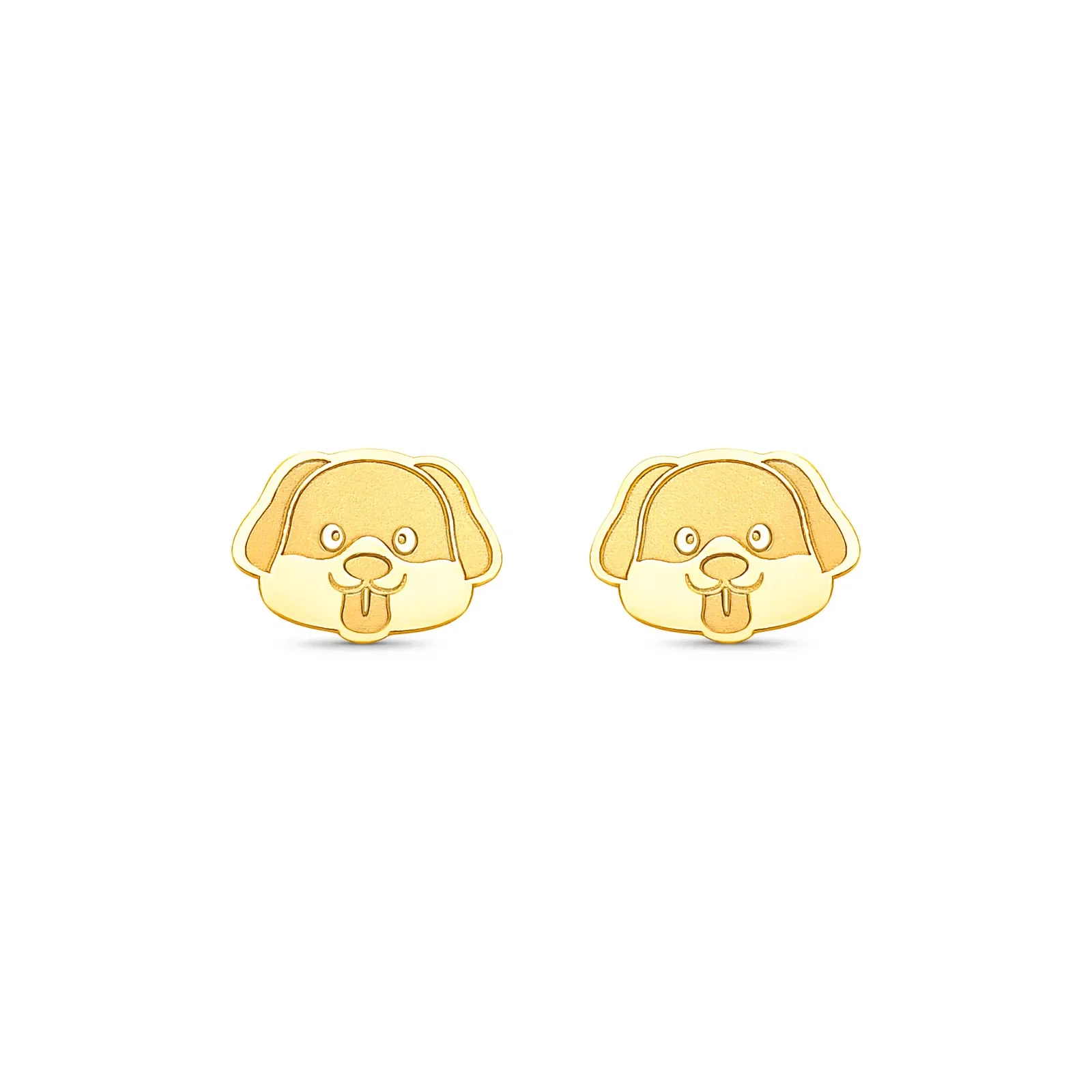 Brinco Baby Cachorro em Ouro Amarelo 18k com Esmalte — imagem 1