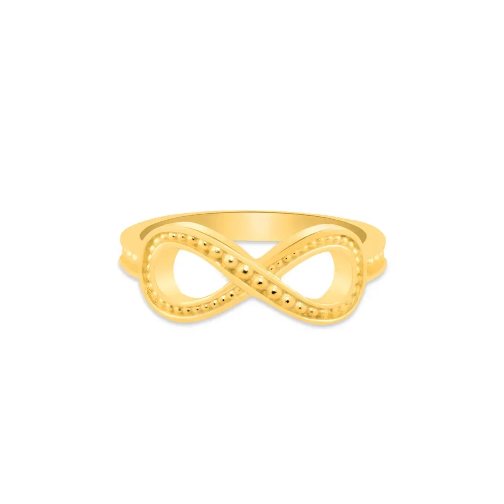Anel Life Amuleto Infinito em Prata 925 com Banho de Ouro Amarelo 18k — imagem 1