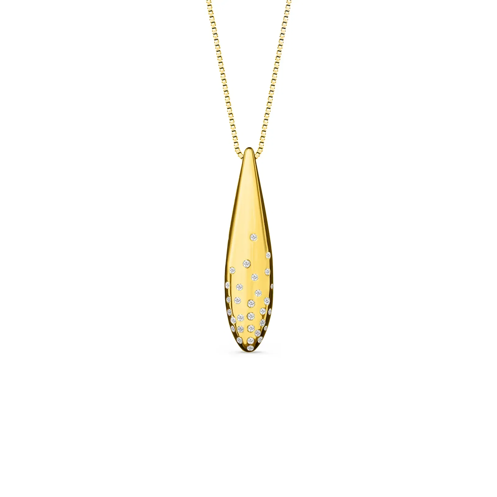 Pingente Celeste em Ouro Amarelo 18k com Diamantes 0,10 ct — imagem 1