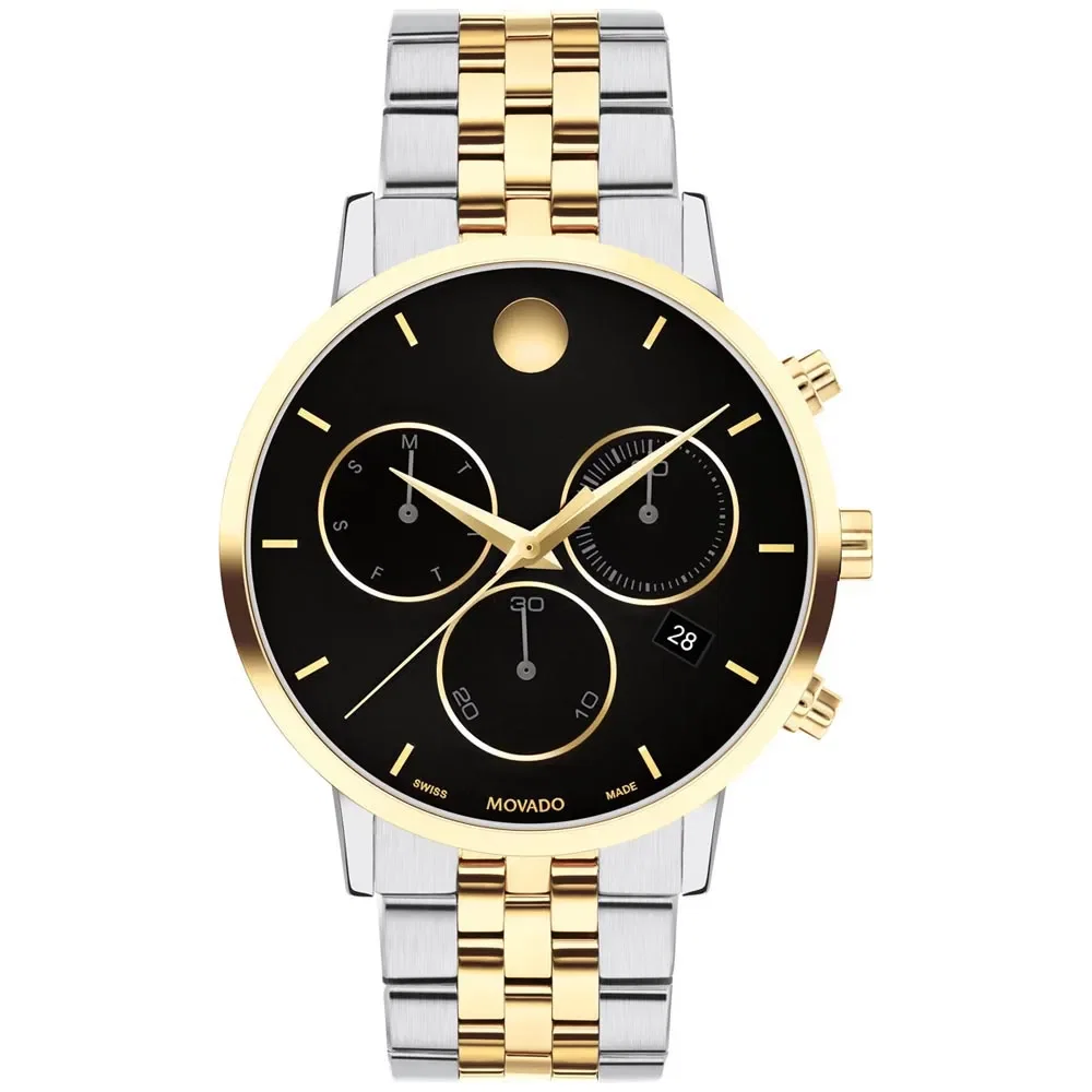 Relógio Movado Museum Classic Masculino Dourado e Prata - 607777 — imagem 1