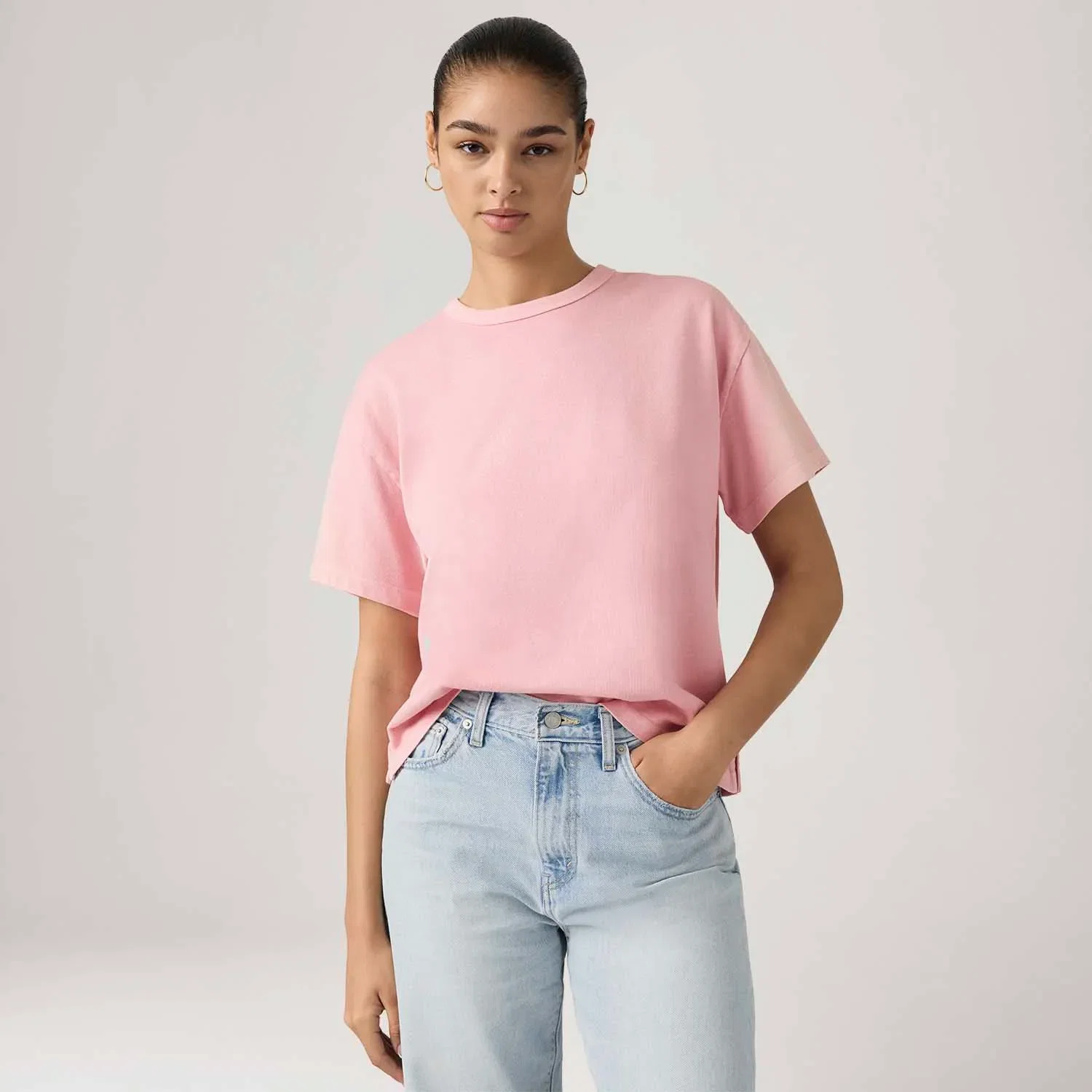 Camiseta Levi's® Vintage Manga Curta Rosa — imagem 1
