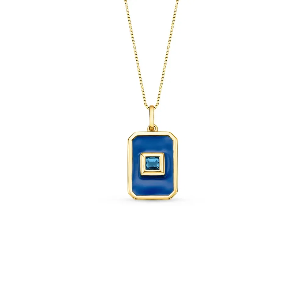 Pingente Trend em Ouro Amarelo 18k com Topázio London, 15.5mm — imagem 1