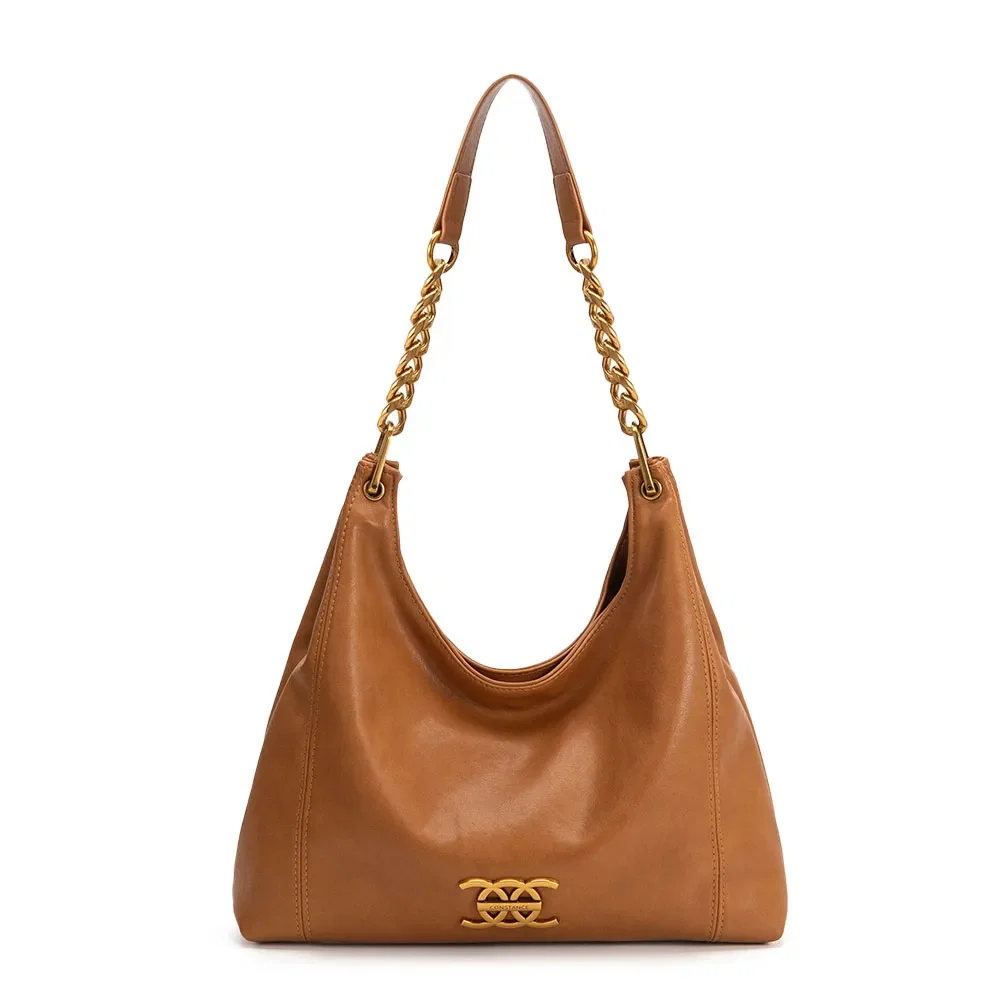 Bolsa Hobo Envernizada Caramelo — imagem 1