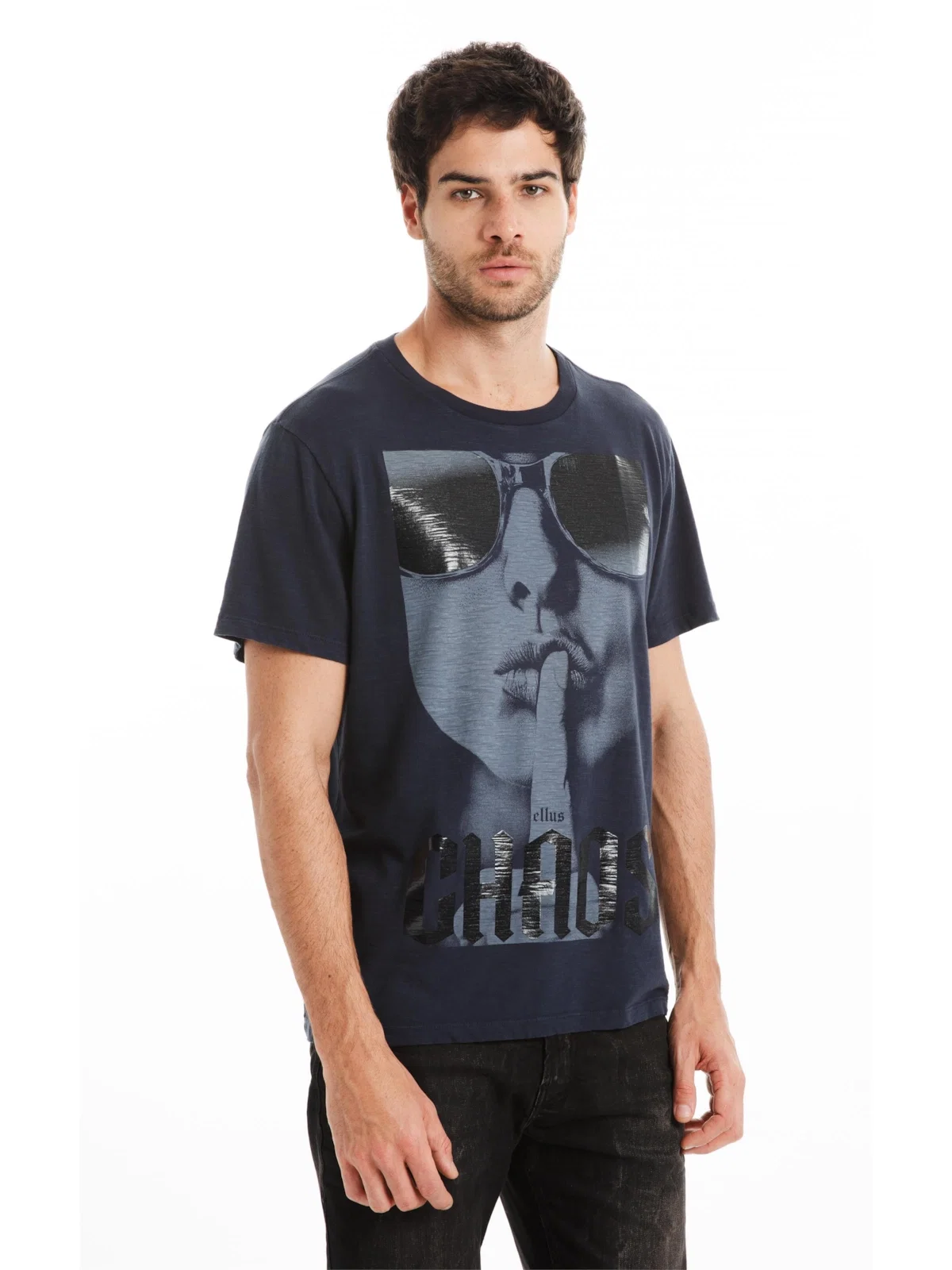 T-Shirt Flamê Fine Chaos Classic Dark Navy — imagem 1