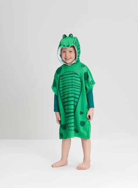 Toalha Infantil para Menino de Jacaré com Capuz (Verde) Up Baby