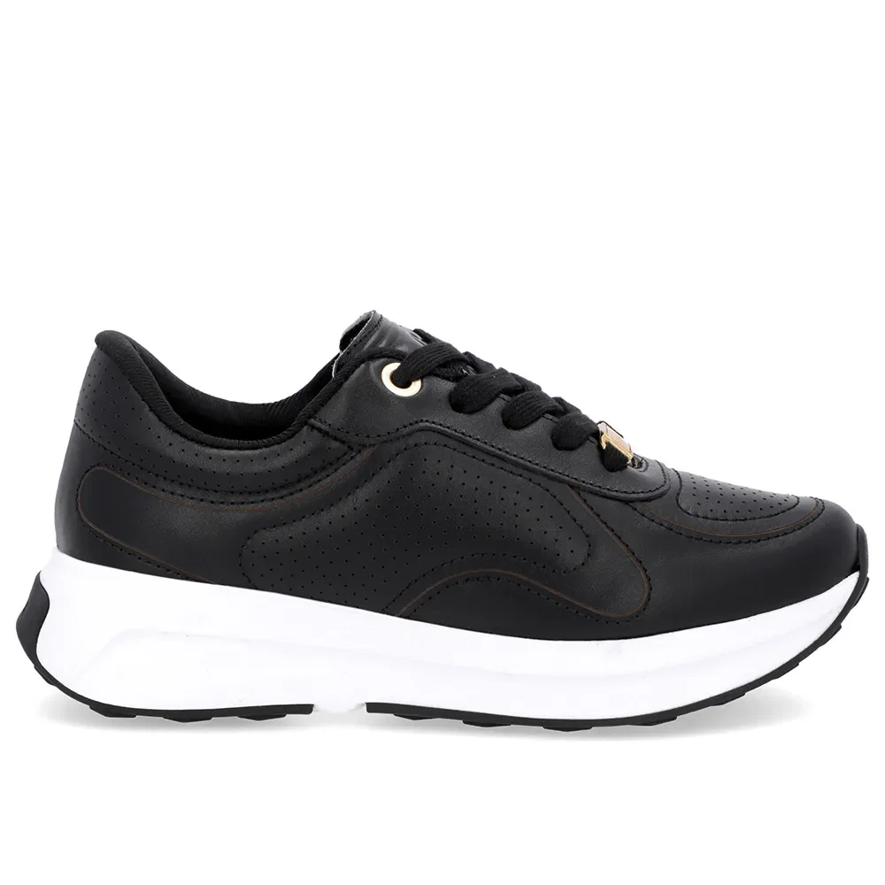 Tênis Casual Couro Preto — imagem 1