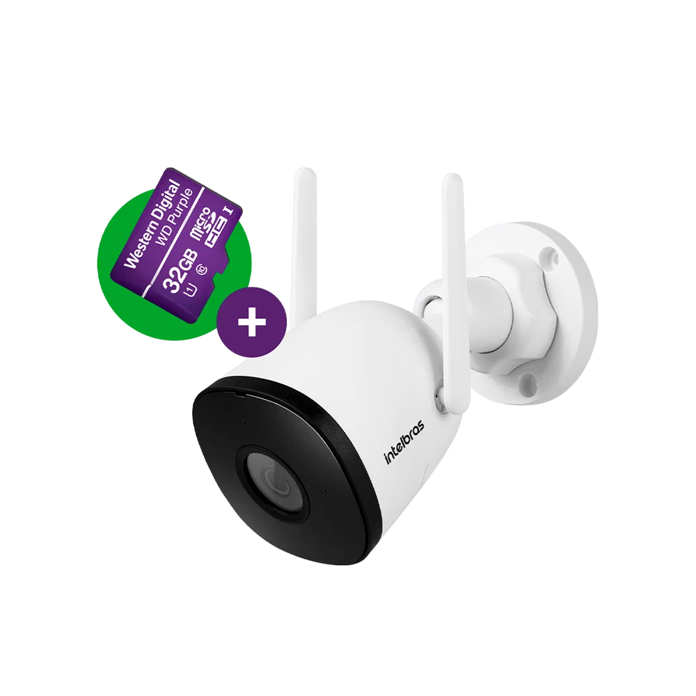 Câmera Inteligente Full HD iM5 SC com MicroSD 32 GB Branca Intelbras — imagem 1