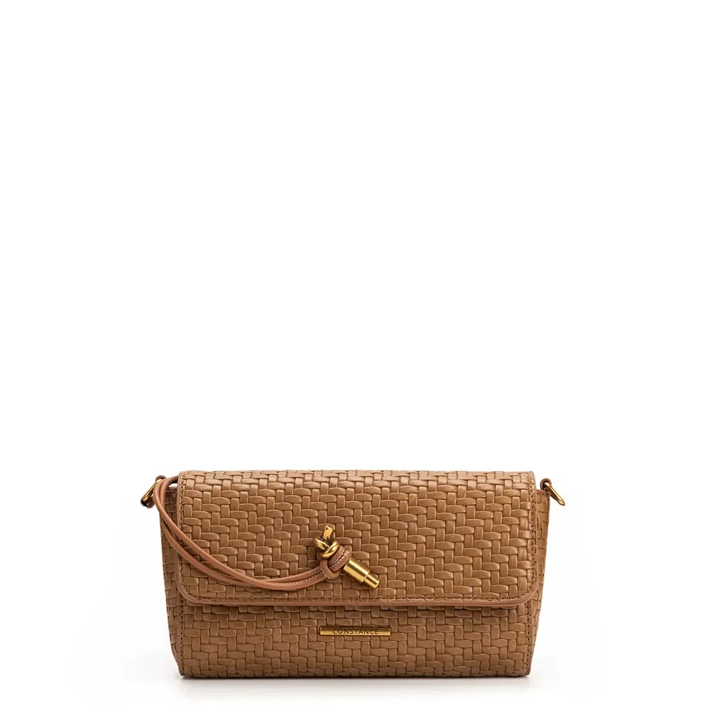Bolsa Tiracolo Textura Tressê Caramelo — imagem 1
