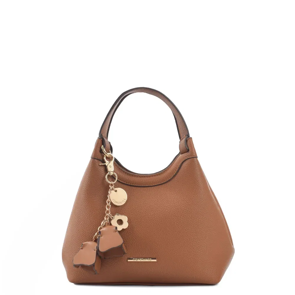 Bolsa Pequena Chaveiro Flor Caramelo