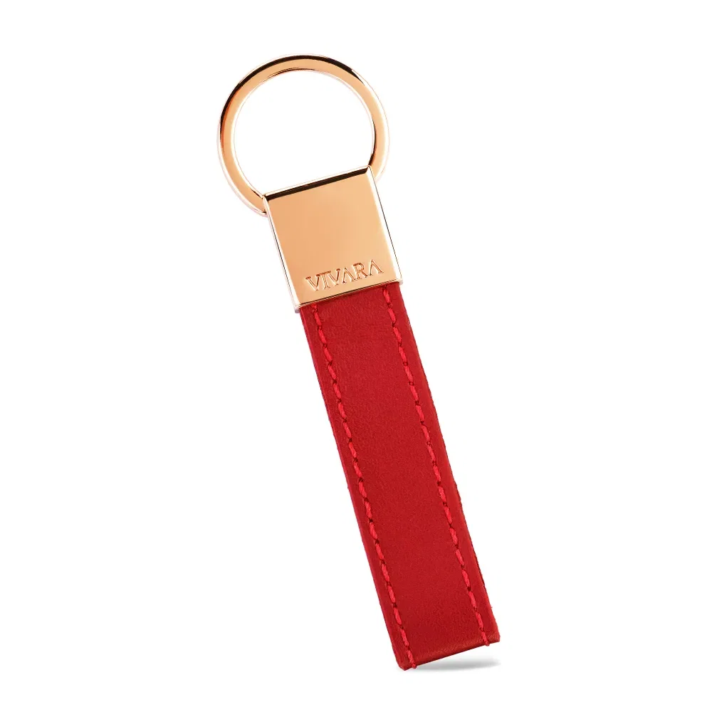 Chaveiro Masculino Couro Vermelho — imagem 1