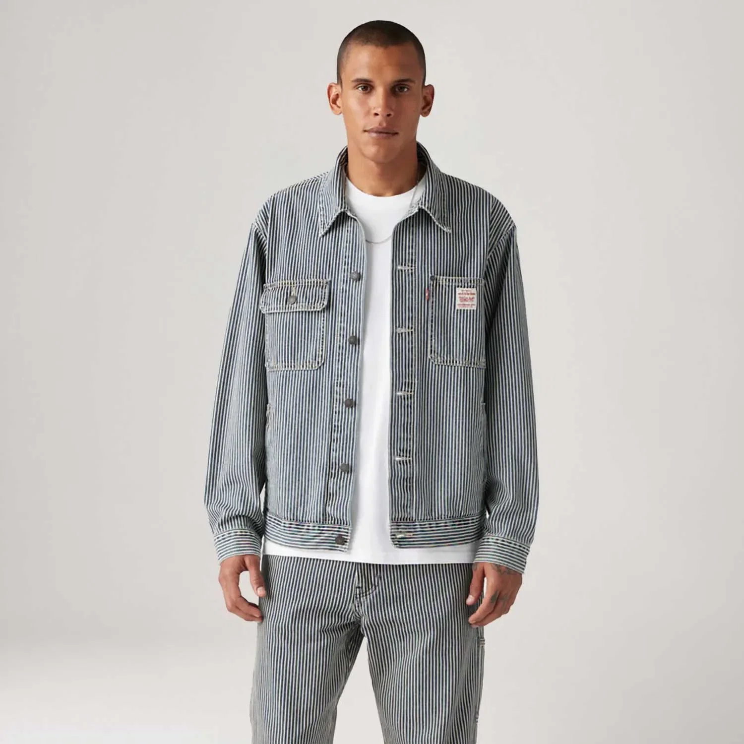 Jaqueta Jeans Levi's® Trucker Sunrise Listrada