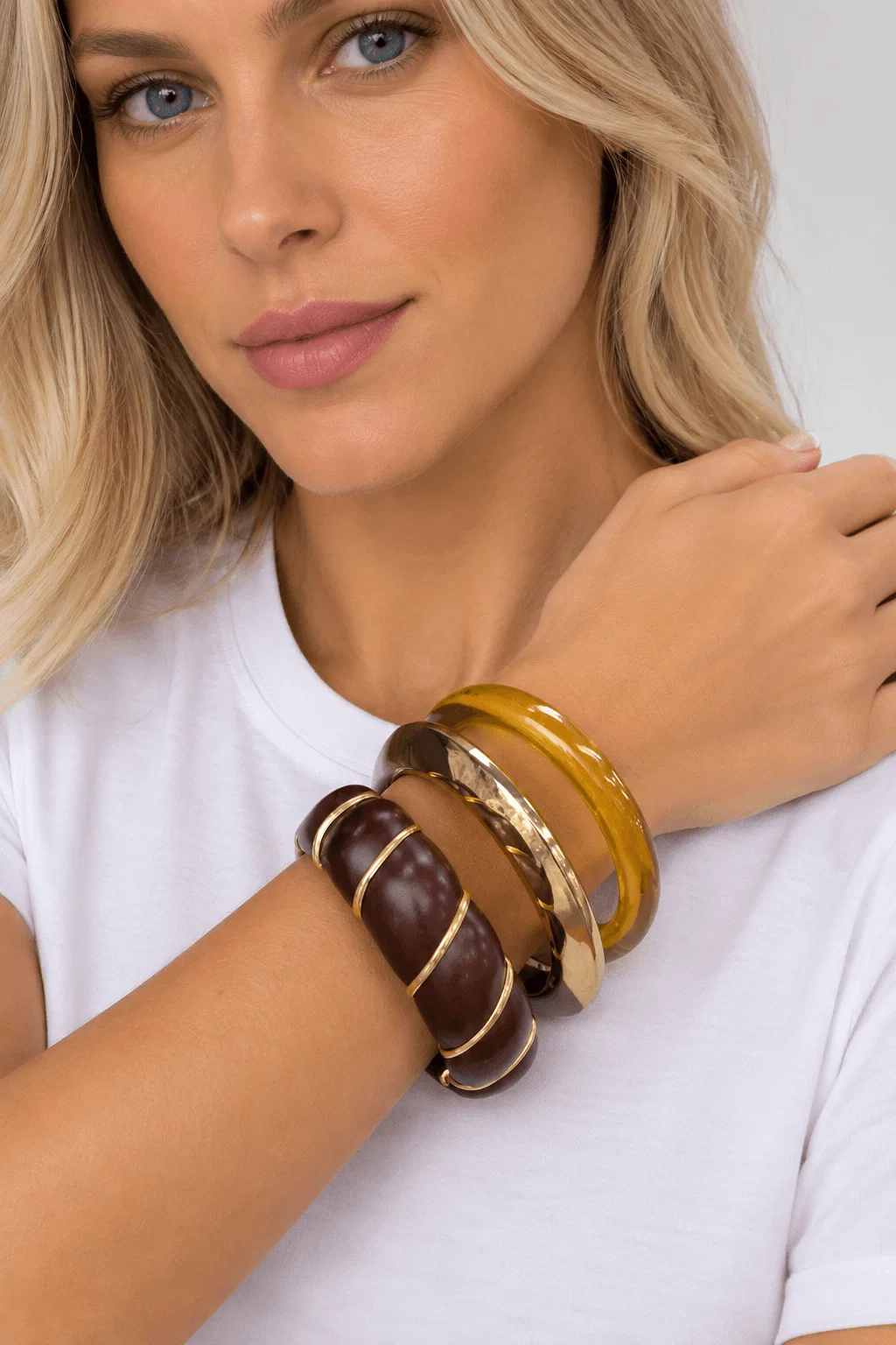 Kit Mix Bracelete Detalhe Fio Metal - Preto