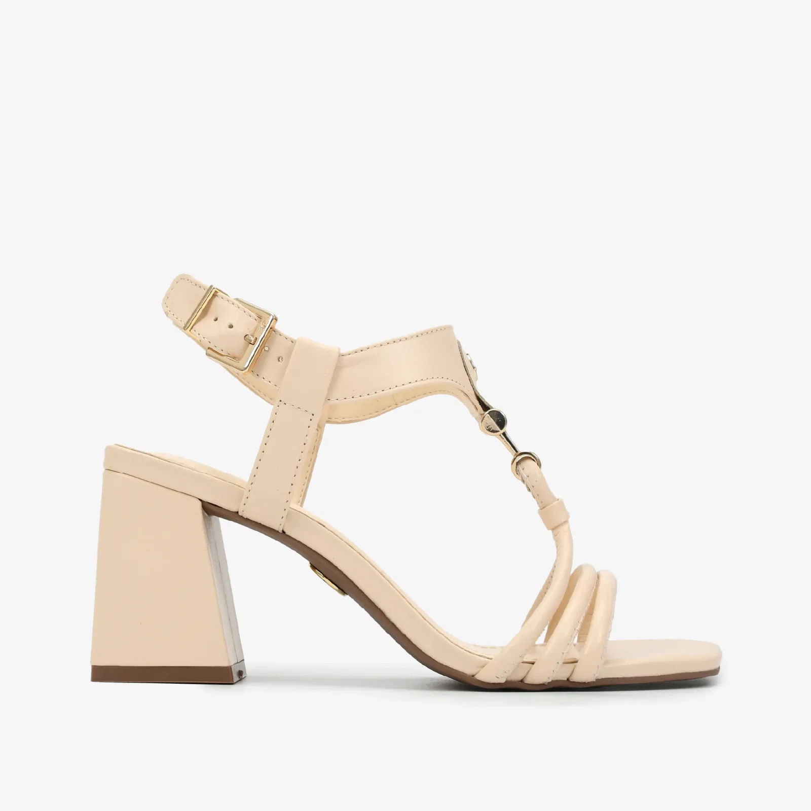 Sandália Salto Bloco Amarelo Butter Couro — imagem 1