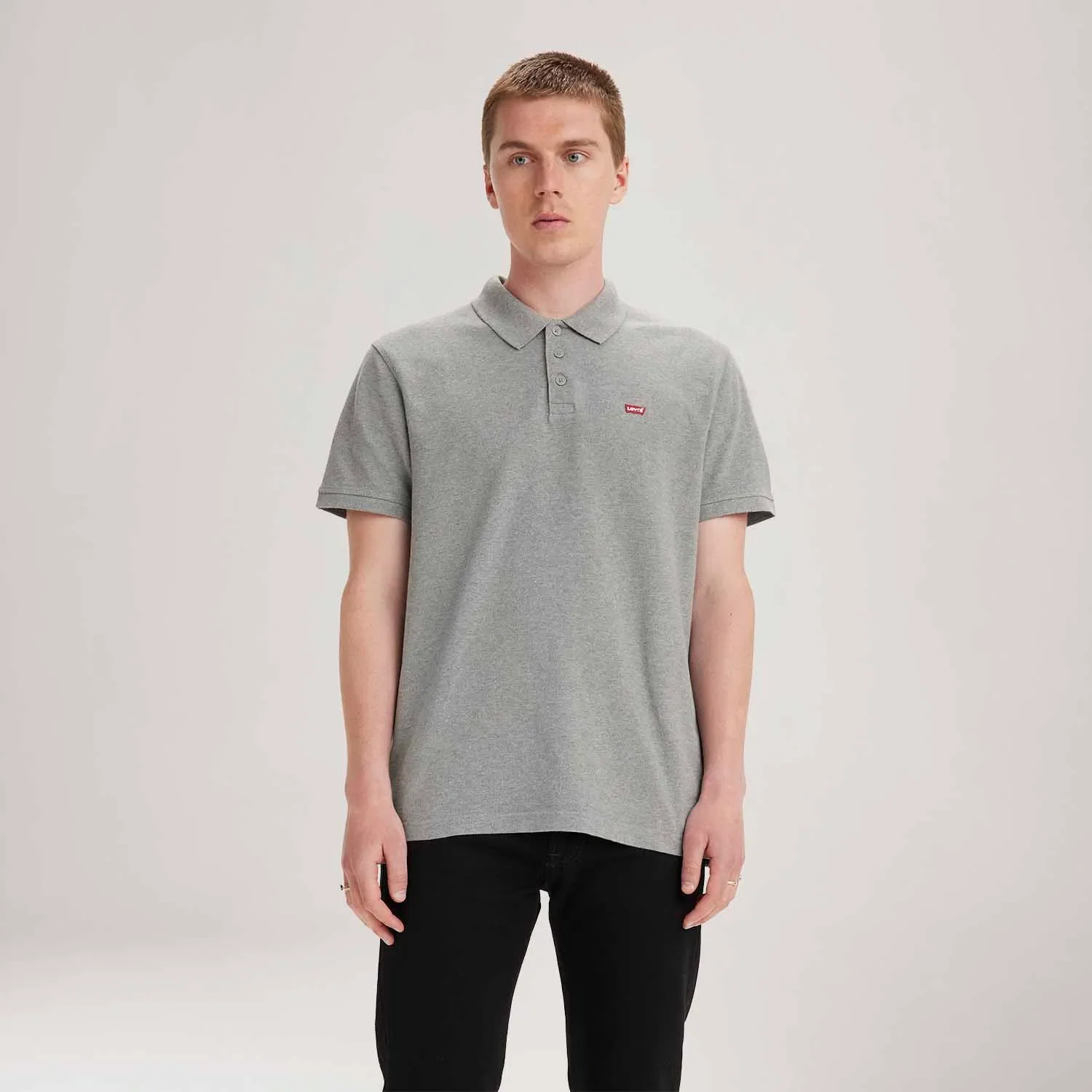Camisa Polo Levi's® Housemark Cinza Manga Curta