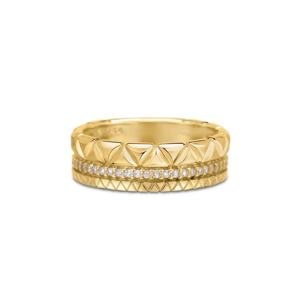 Anel Icona em Ouro Amarelo 18k com Diamantes — imagem 1