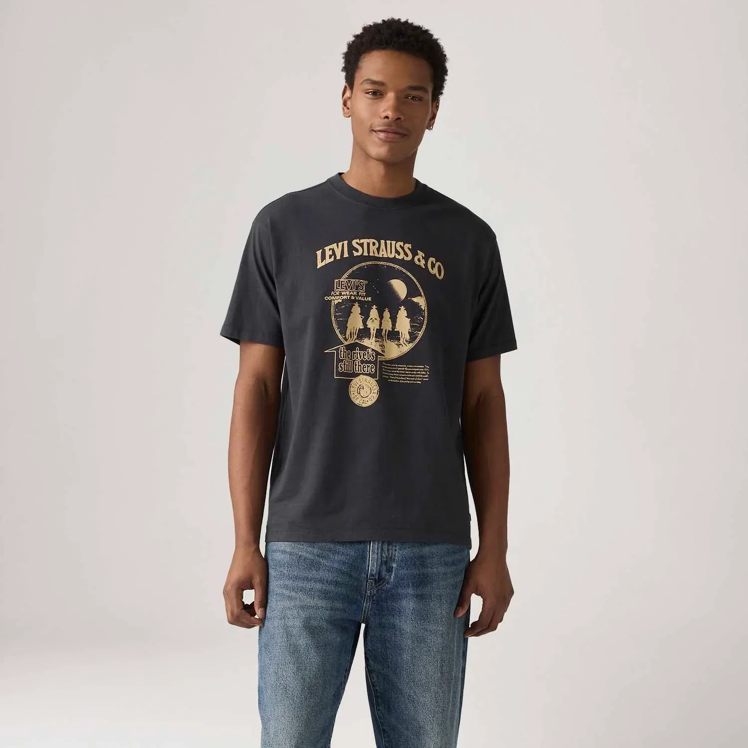 Camiseta Levi's® Vintage Graphic Preta Manga Curta — imagem 1