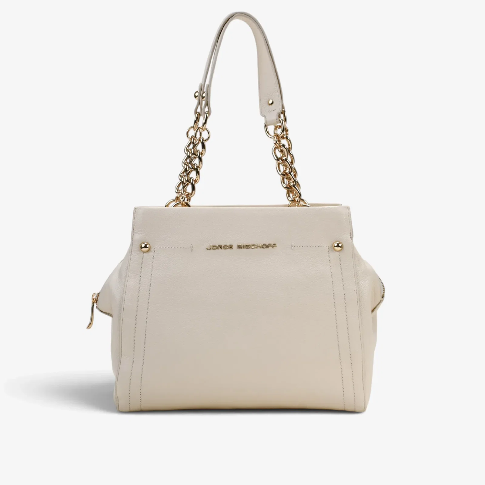 Bolsa Tote Off White Algodão Couro