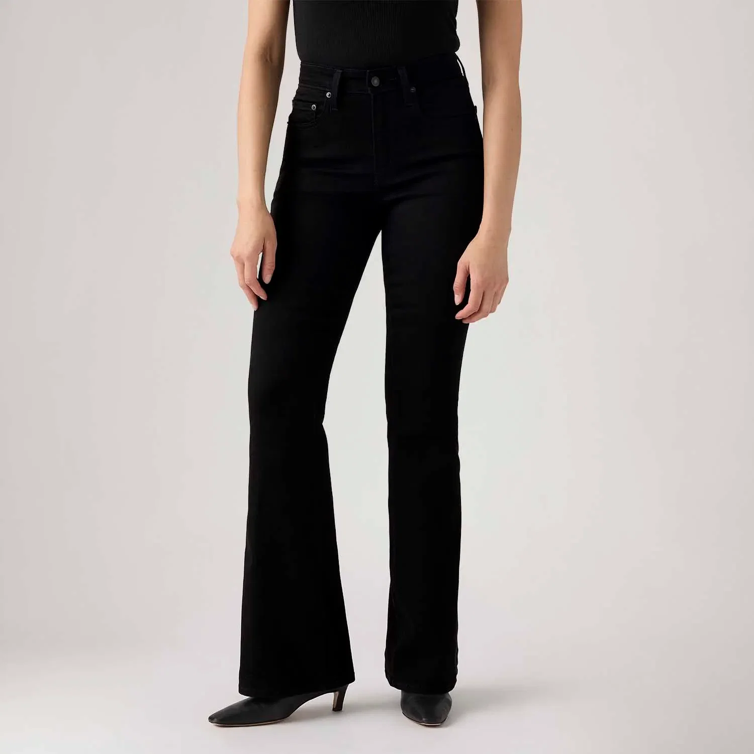 Calça Jeans Levi's®726® High Rise Flare Preta — imagem 1