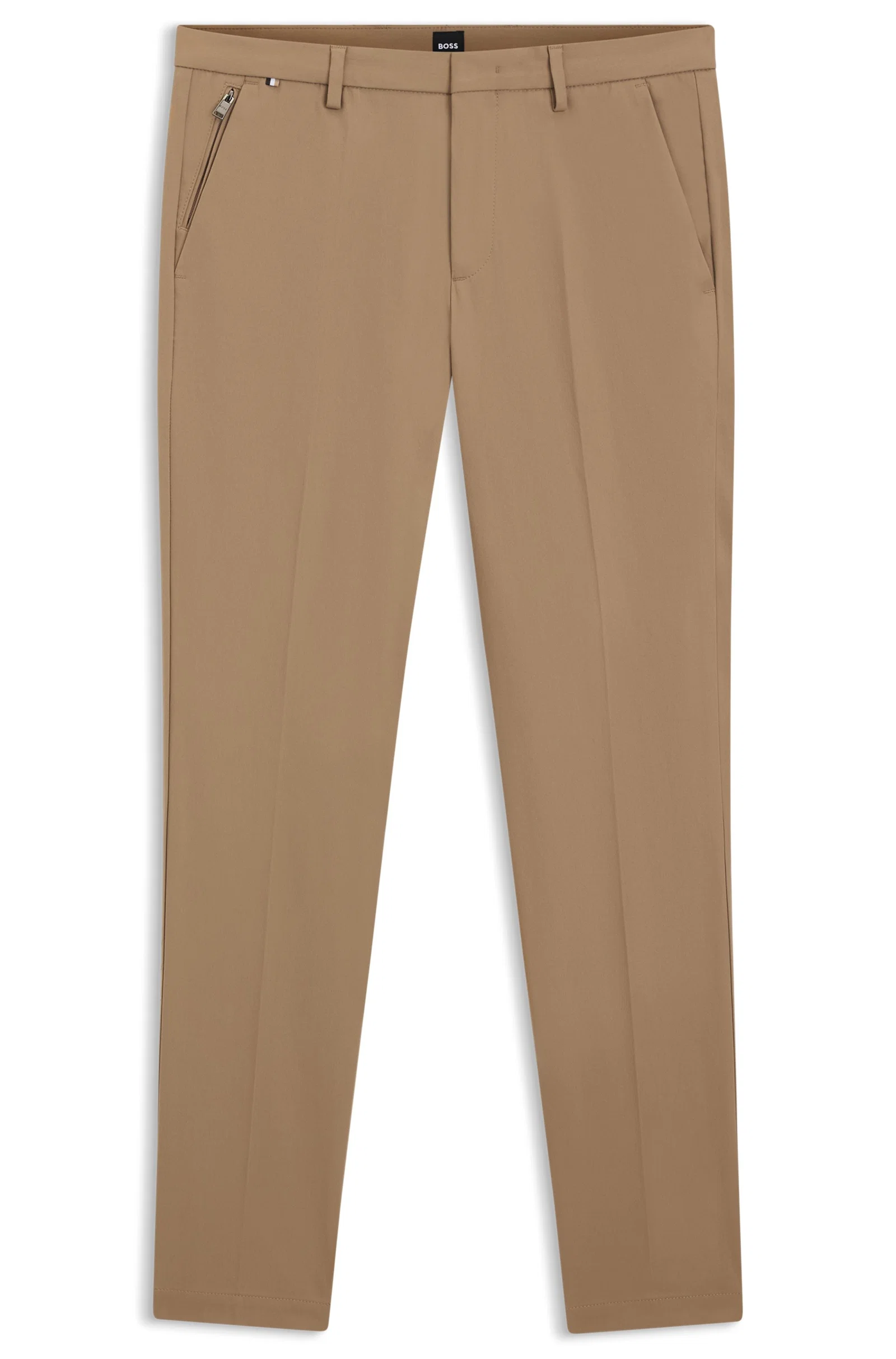 Calça Slim Fit Em Mistura De Algodão Com Stretch