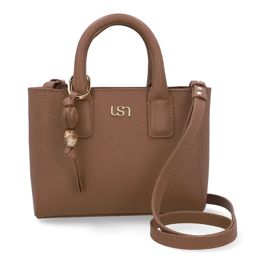 Bolsa Tote Couro Marrom Barbicacho