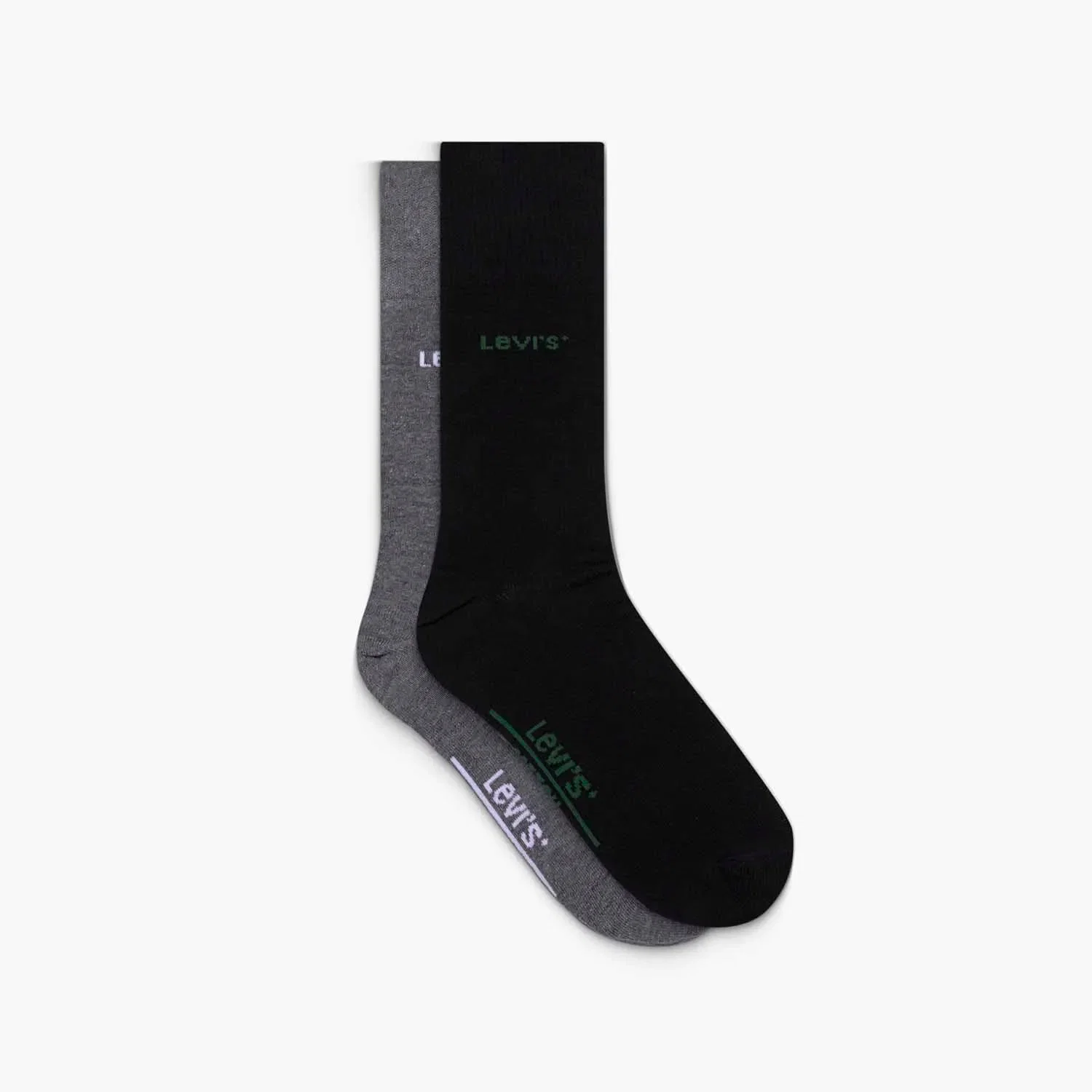 Meia Levi’s 2 Pack Regular Preto e cinza — imagem 1
