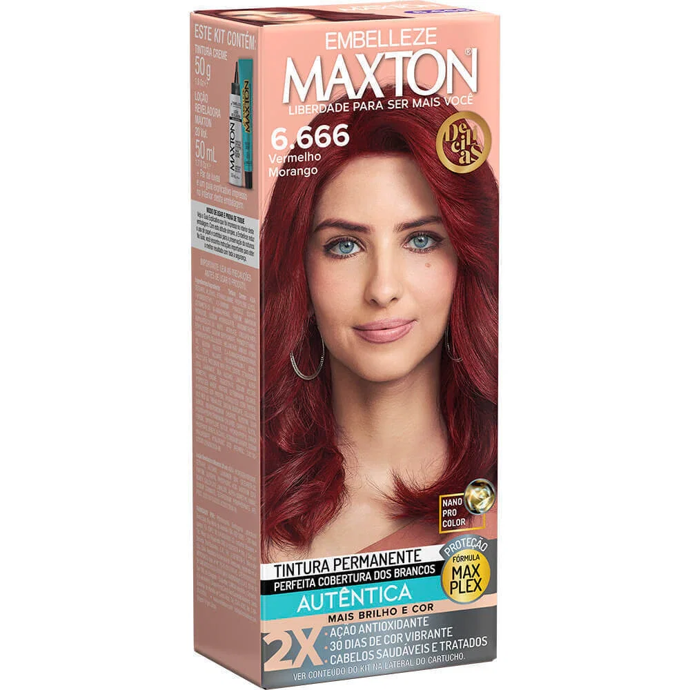 Tintura Maxton Delícias 6.666 Vermelho Morango